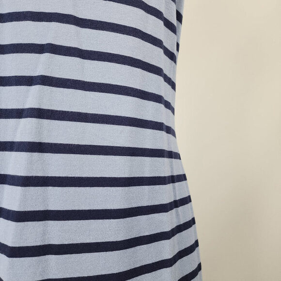 Sandwich Blue Striped Cotton Mini Dress Size L - Picture 3 of 9